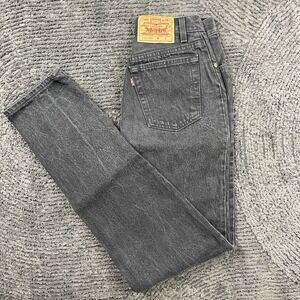 Vintage Levi's Men's 24x32 501 Black Acid Wash Jeans USA Made Button Fly 80s 90s